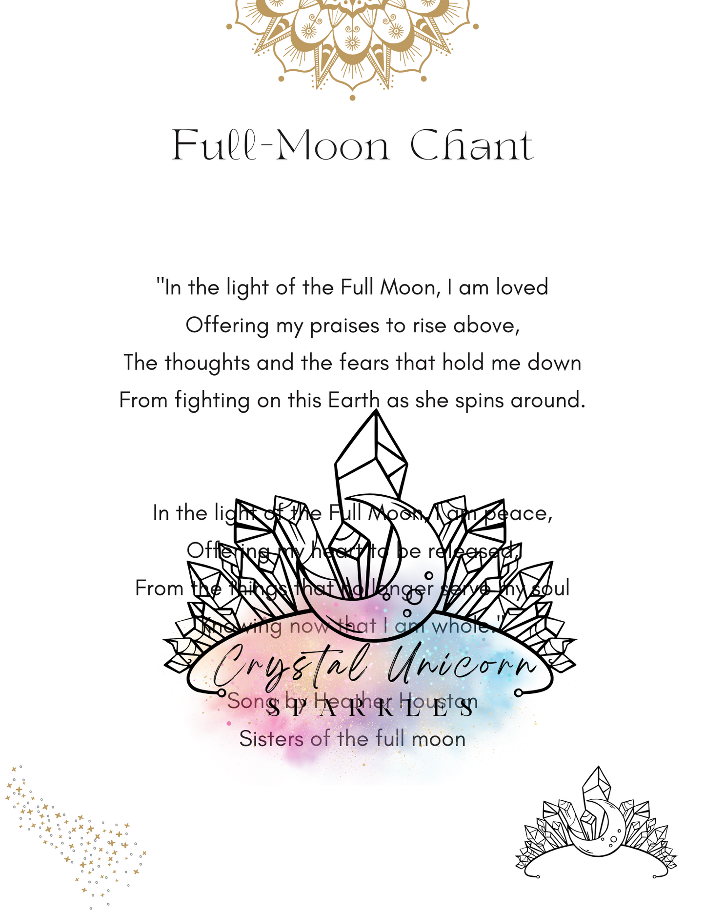 Full Moon in Sagittarius Frost Moon Digital / Printable Work Book