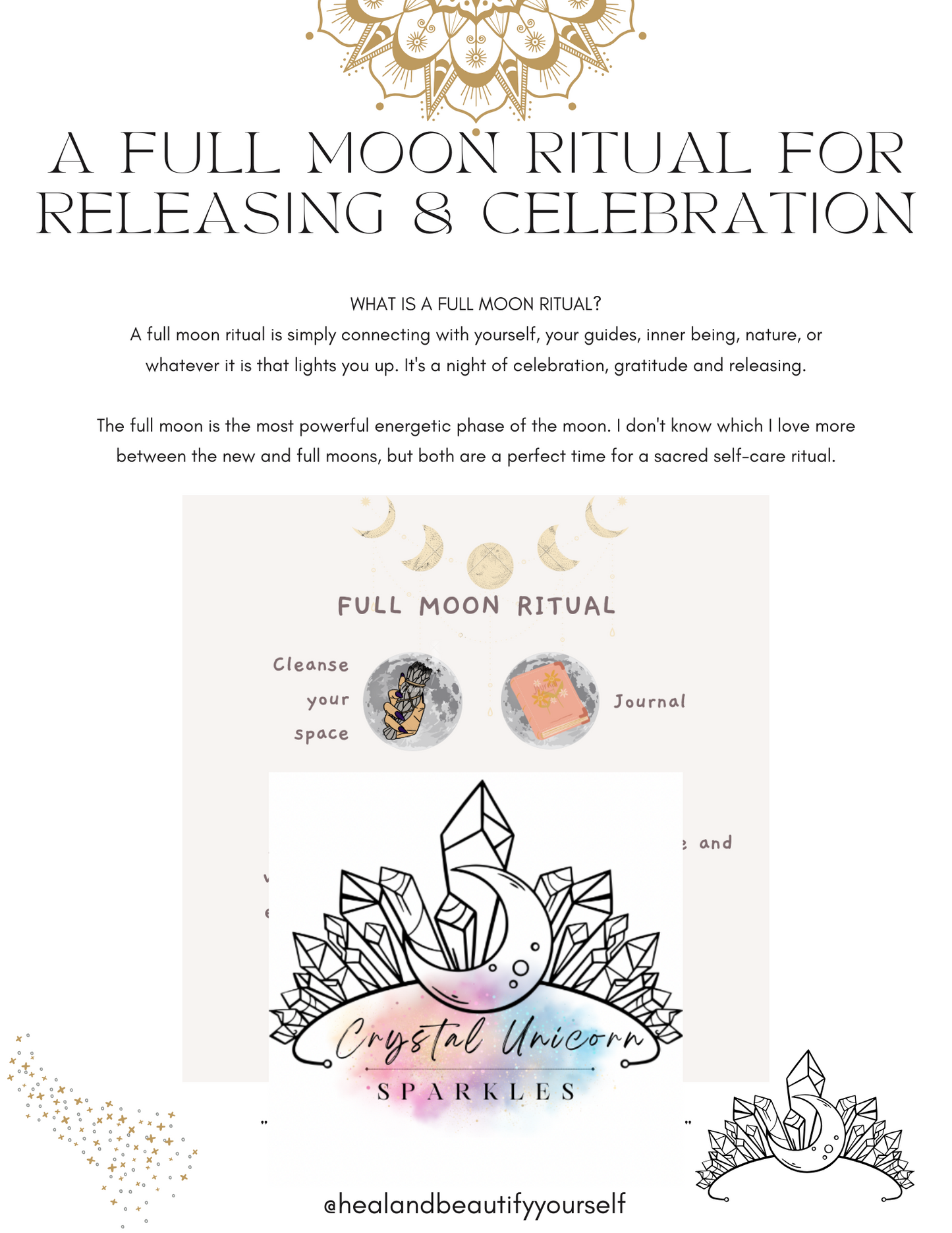 The Full Moon in Virgo Ritual Digital / Printable Work Book