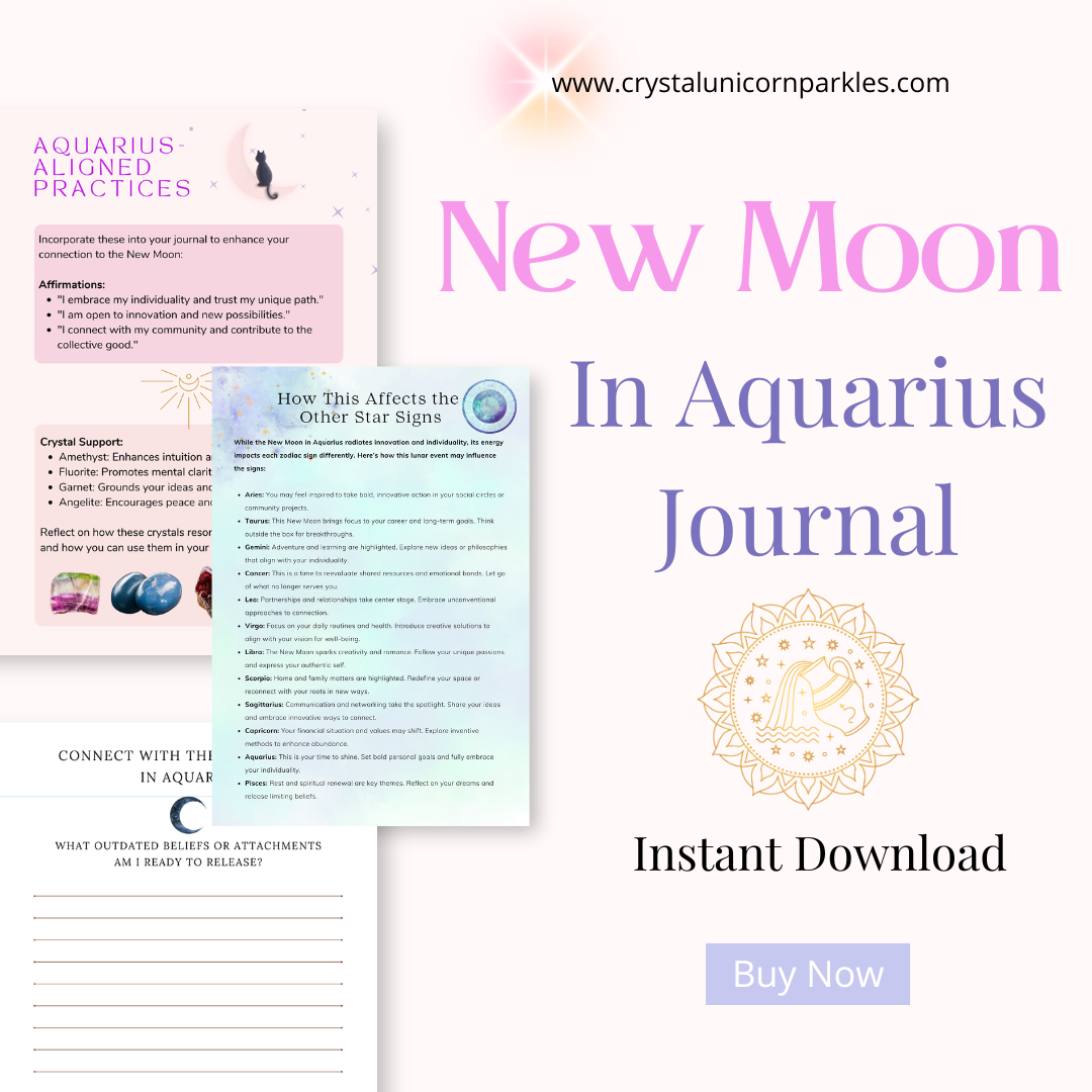 Embrace New Beginnings with Our New Moon in Aquarius Journal & Meditation