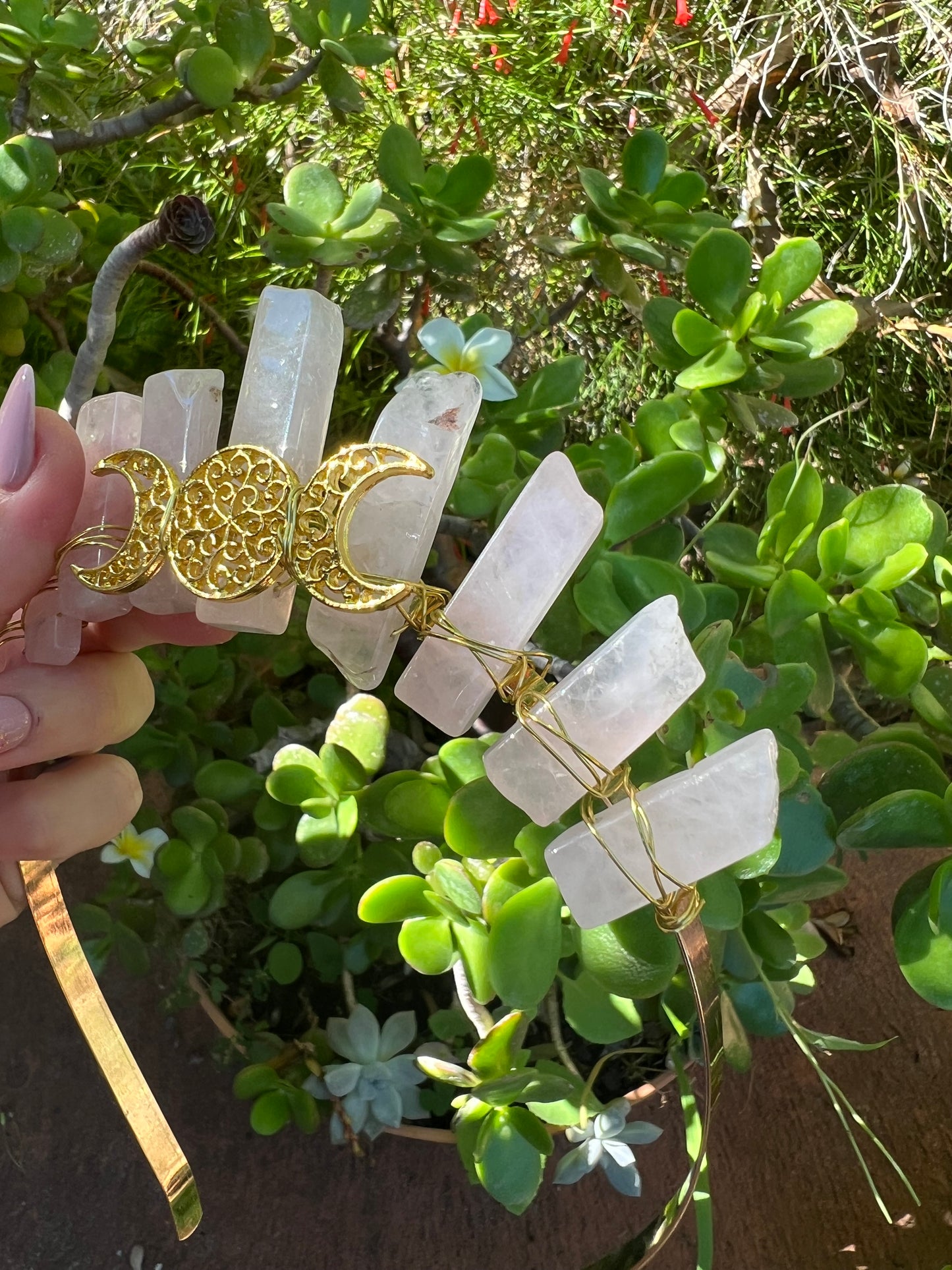 Crescent Moon Crystal Crown