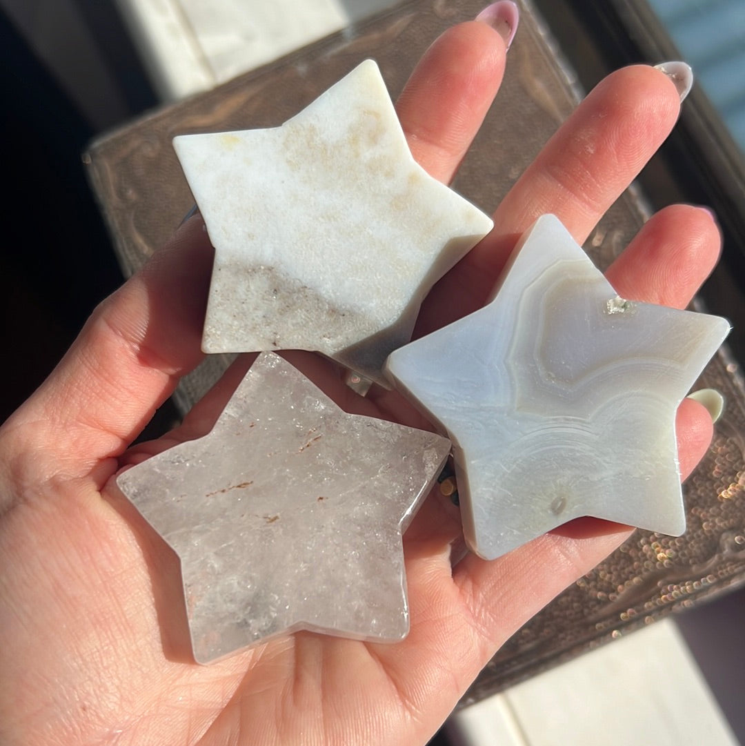 Crystal Star Palm Stone