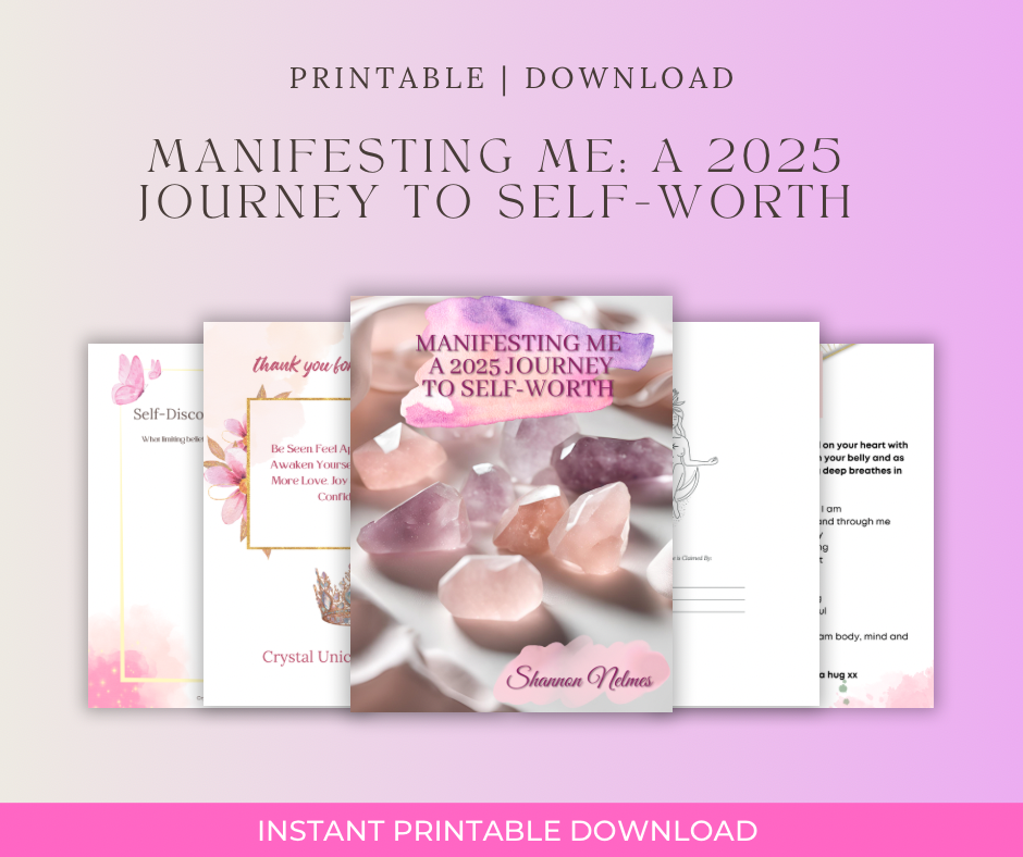 Manifesting Me: A 2025 Journey to Self-Worth Journal (Digital Printable)