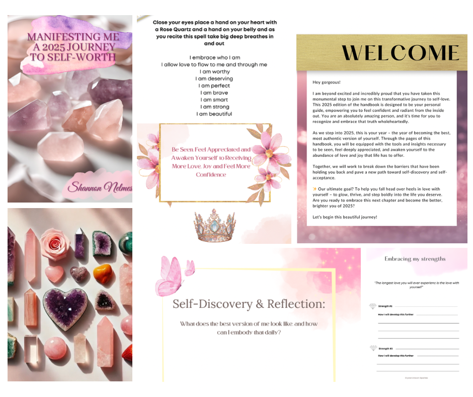 Manifesting Me: A 2025 Journey to Self-Worth Journal (Digital Printable)