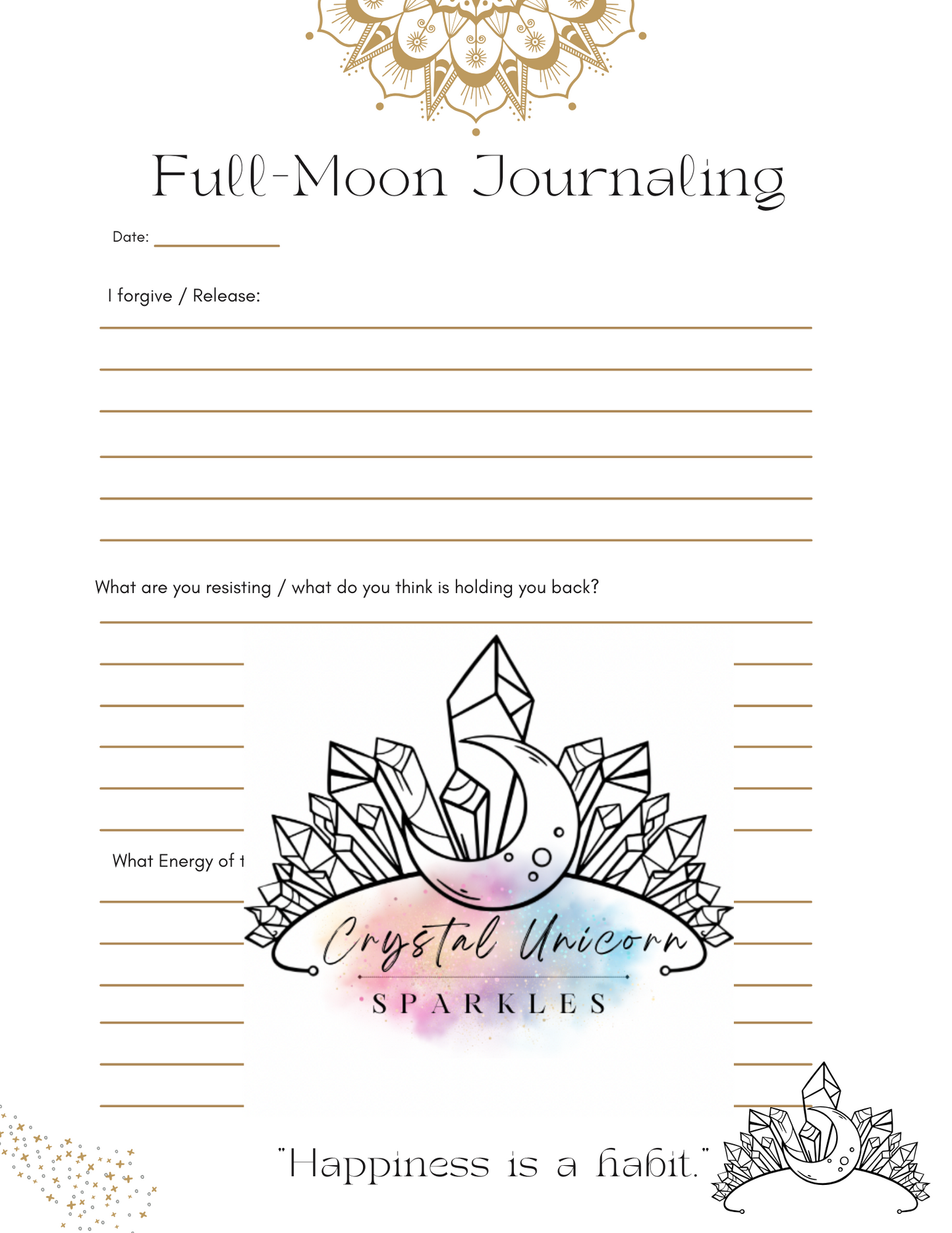 A Full Moon in Scorpio Blood Moon Digital / Printable Work Book