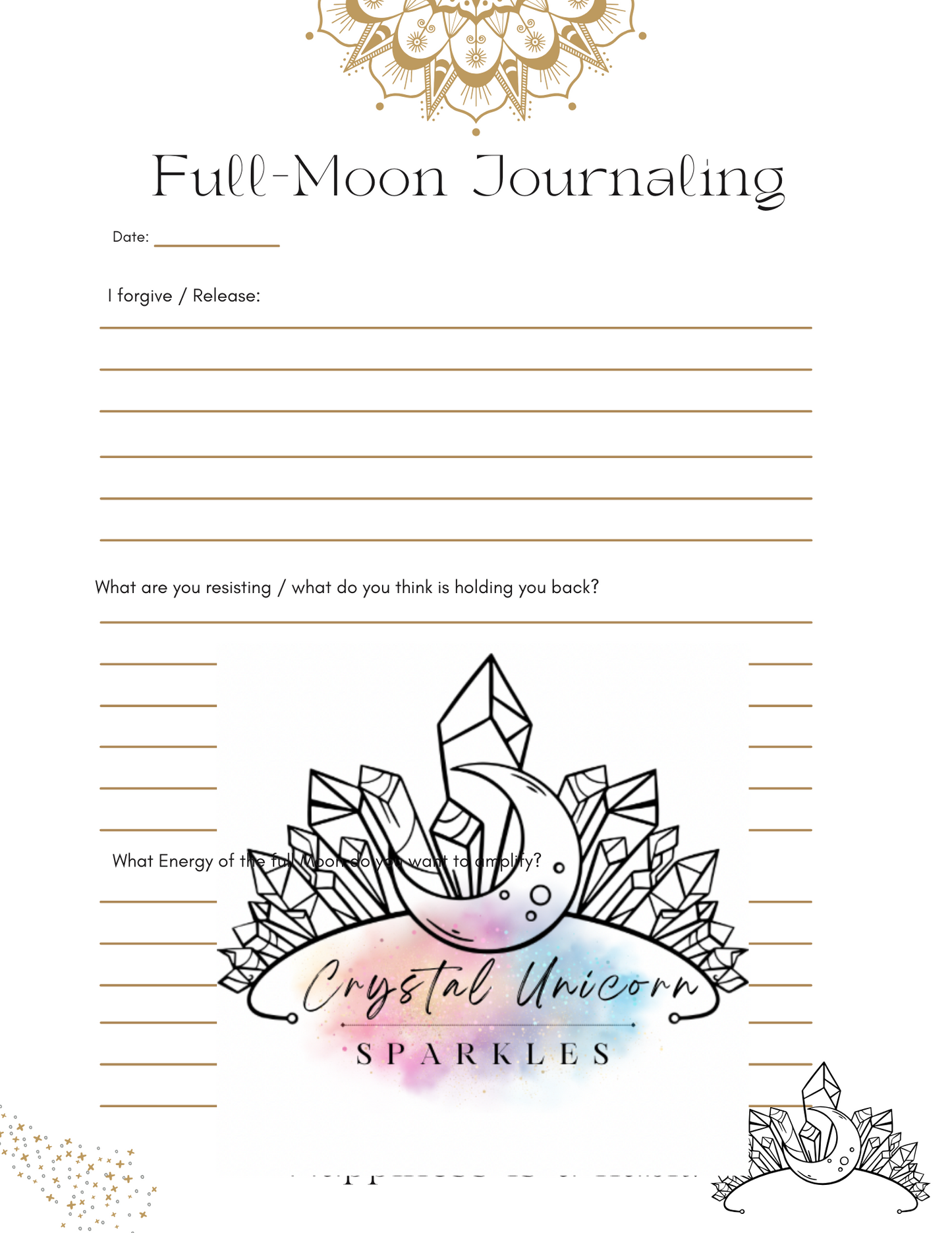 The Full Moon in Virgo Ritual Digital / Printable Work Book