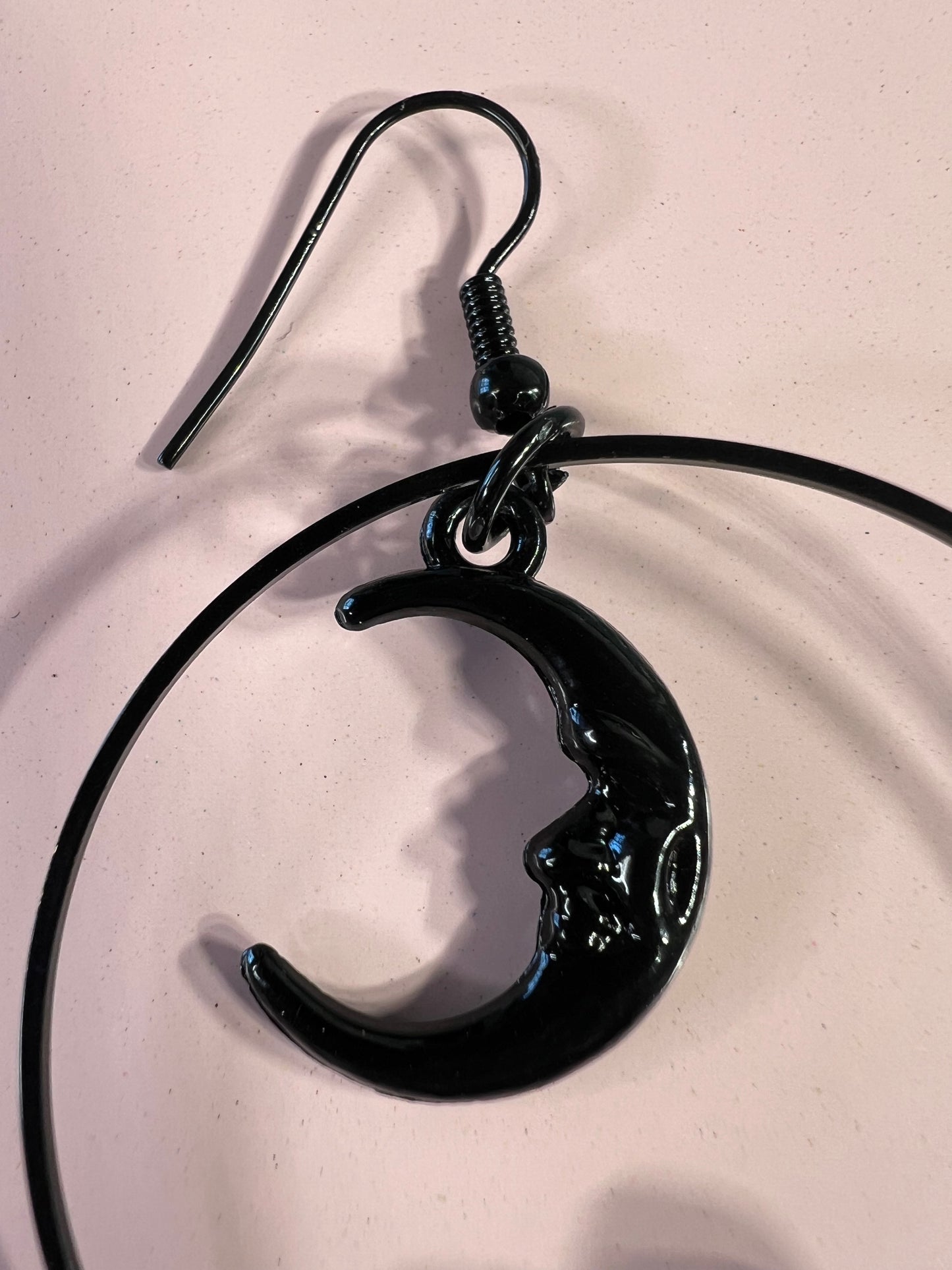 Mystic Moon Obsidian Earring