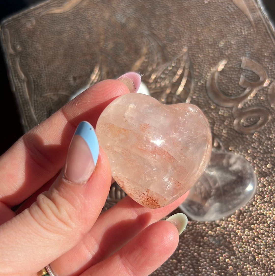 Crystal Heart Palm Stone