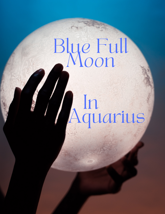 Blue Full Moon in Aquarius Digital Ritual Book / Printable Workbook