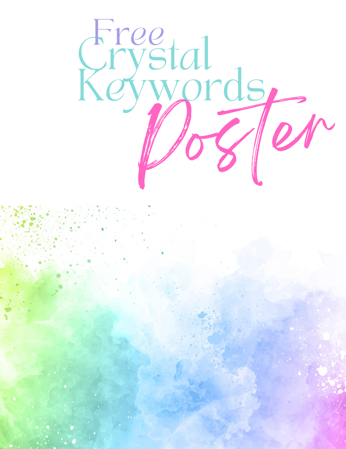 FREE downloadable Crystal Colours & Meanings poster