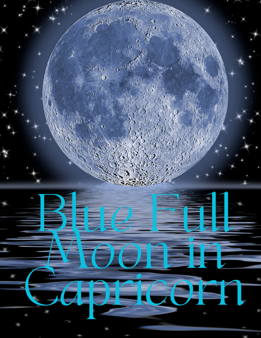 Blue Full Moon in Capricorn Digital Printable Workbook