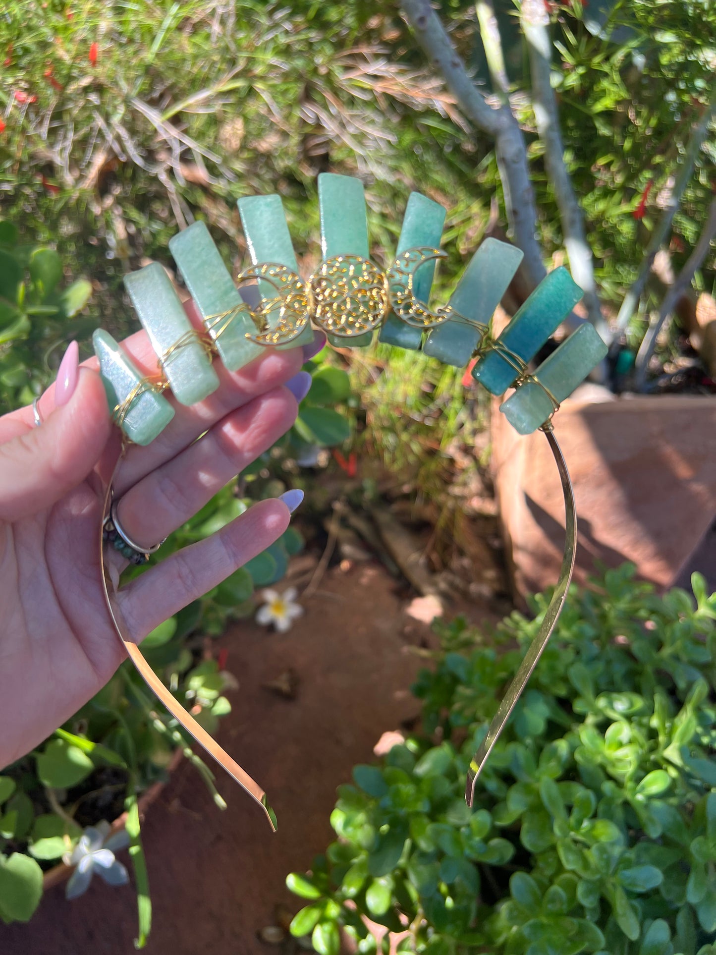 Crescent Moon Crystal Crown