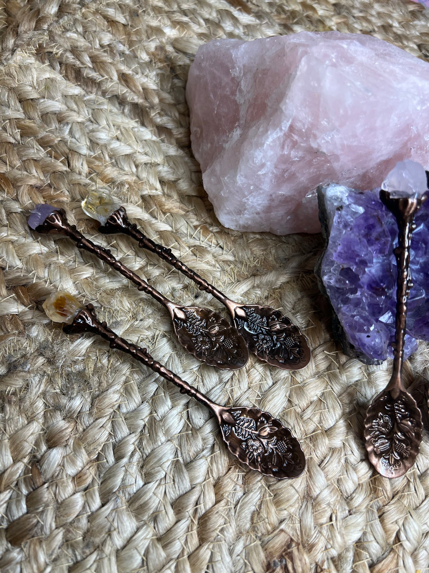 Raw Crystal Spoons