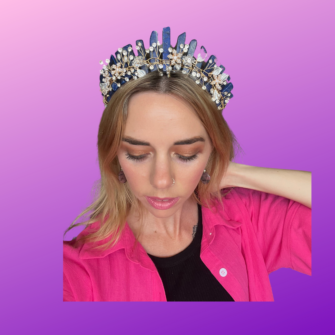 Pearl Floral Crystal Crown