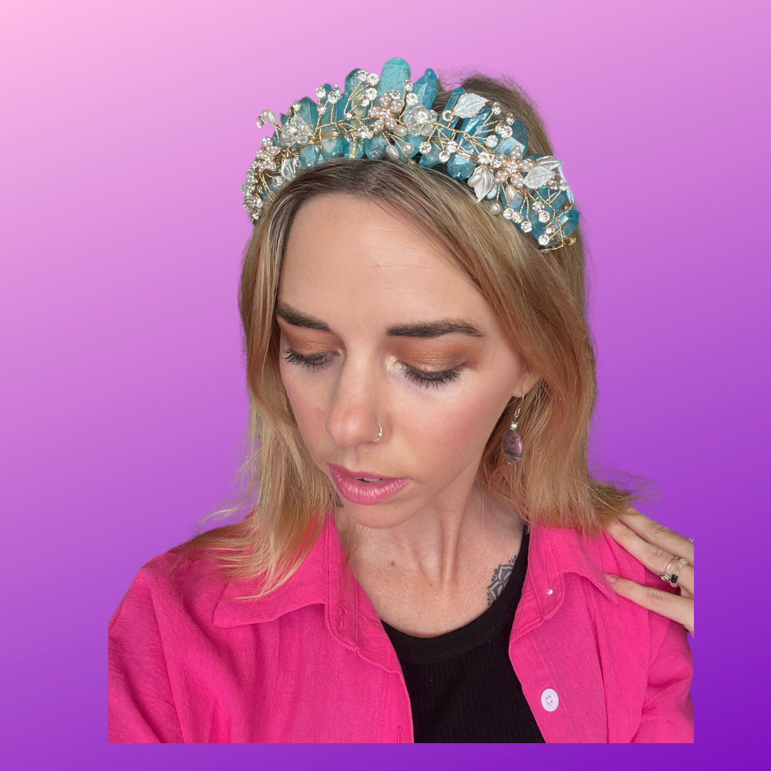 Pearl Floral Crystal Crown