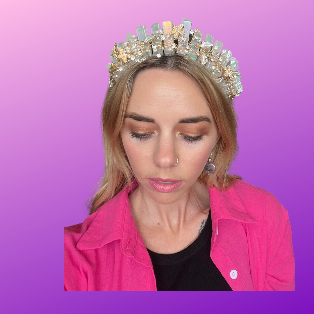 Pearl Floral Crystal Crown