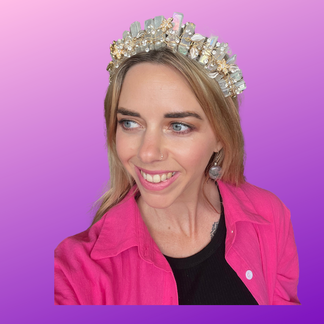 Pearl Floral Crystal Crown