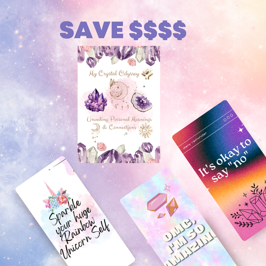 Affirmation Cards and My Crystal Odyssey Bundle and Save