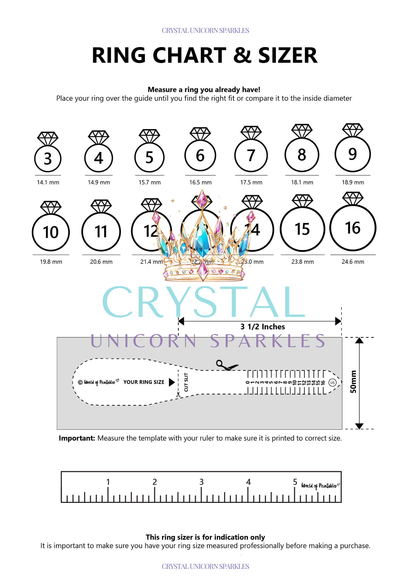 Find Your Perfect Fit with Our Printable Ring Sizer